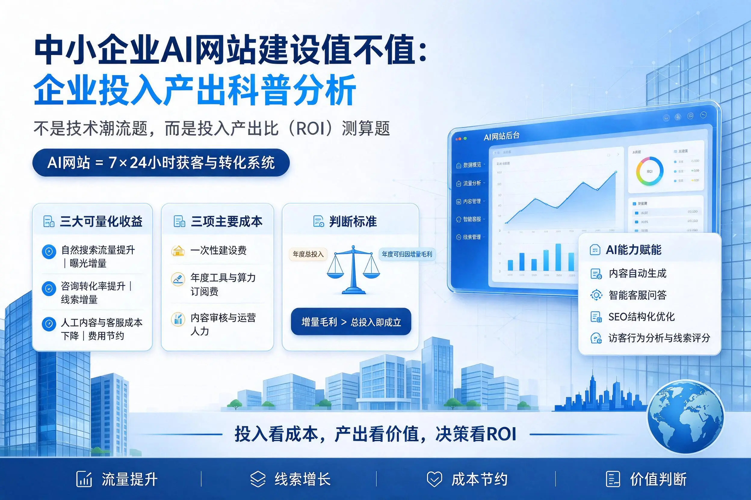 中小企业AI网站建设值不值:茂名企业投入产出科普分析