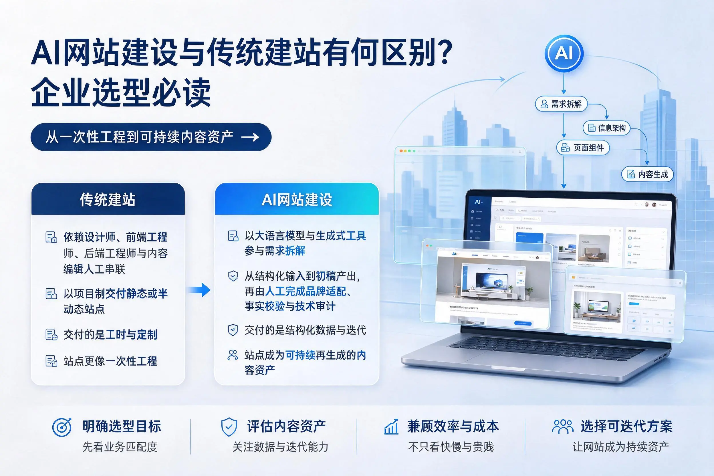 AI网站建设与传统建站有何区别?茂名企业选型必读