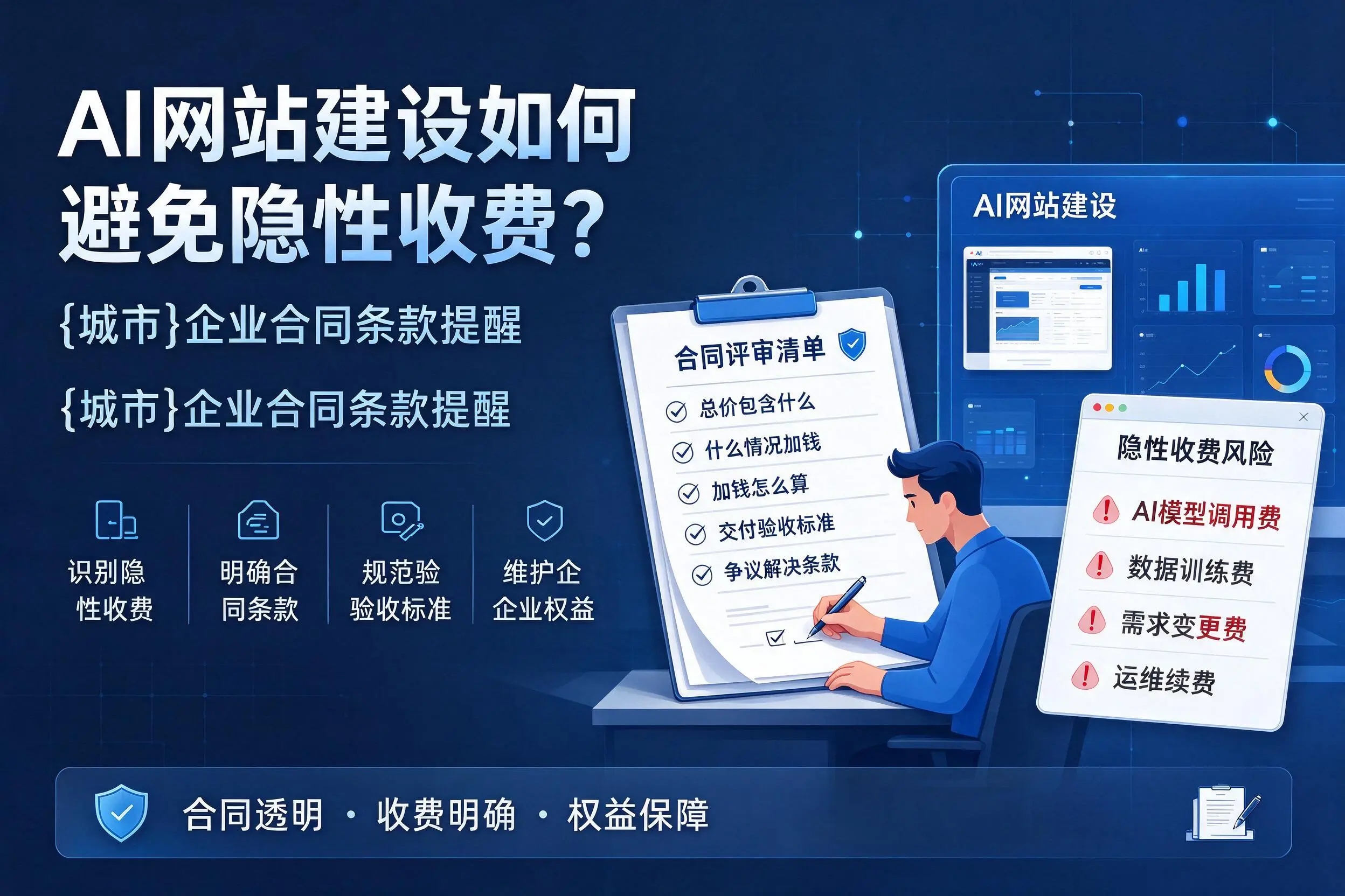 AI网站建设如何避免隐性收费？茂名企业合同条款提醒